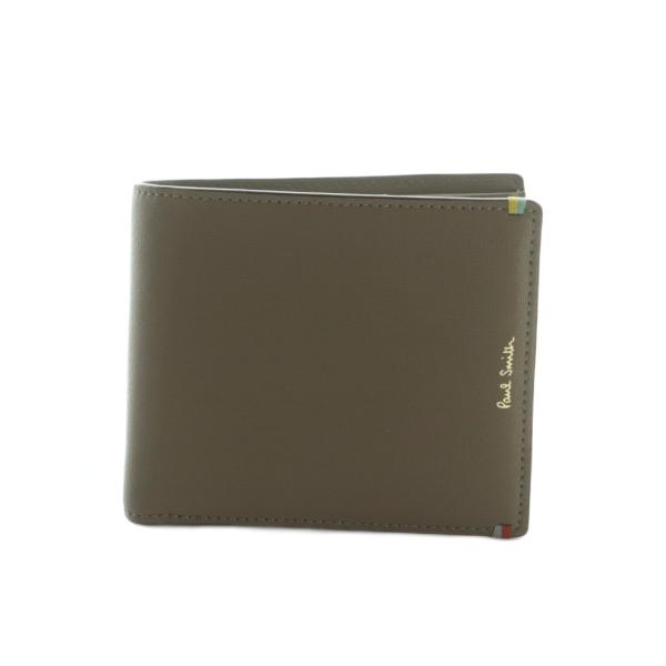 ポールスミス PAUL SMITH 二つ折りウォレット 財布 小銭入れ レザー ブラウン /MI ■...