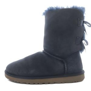 アグ オーストラリア UGG australia BAILEY BOW ムートンブーツ ショート スエード US7 ネイビー 1002954 /YO17 レディース