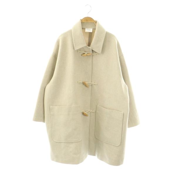 ユニ yuni super100 Wool ロングダッフルコート アウター F オフベージュ /HK...