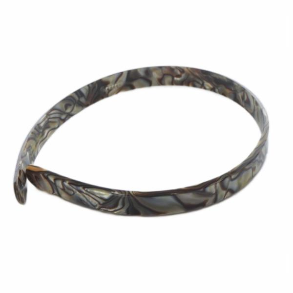 フランスラックス FRANCE Luxe マーブル模様 カチューシャ 茶色 ブラウン /SR レディ...