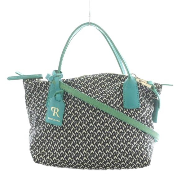 ロベルタピエリ ROBERTA PIERI 2WAYバッグ ショルダー ハンド 黒 ブラック 白 ホ...