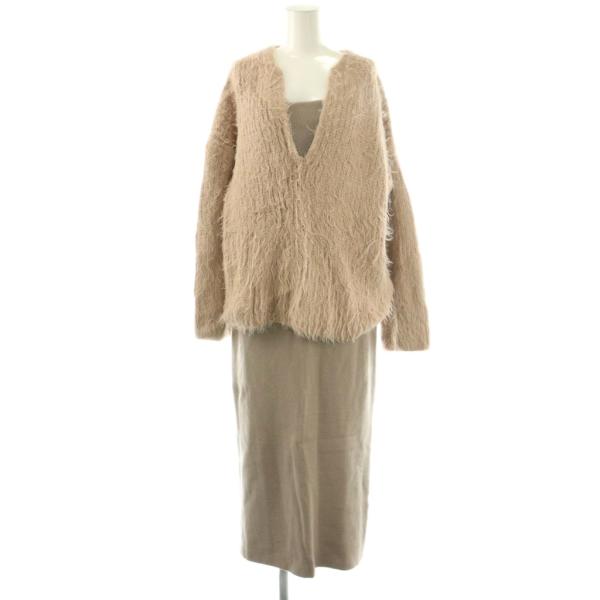 ナチュラルビューティーベーシック 24AW 2点セット フェザーニットセット セーター キャミソール...