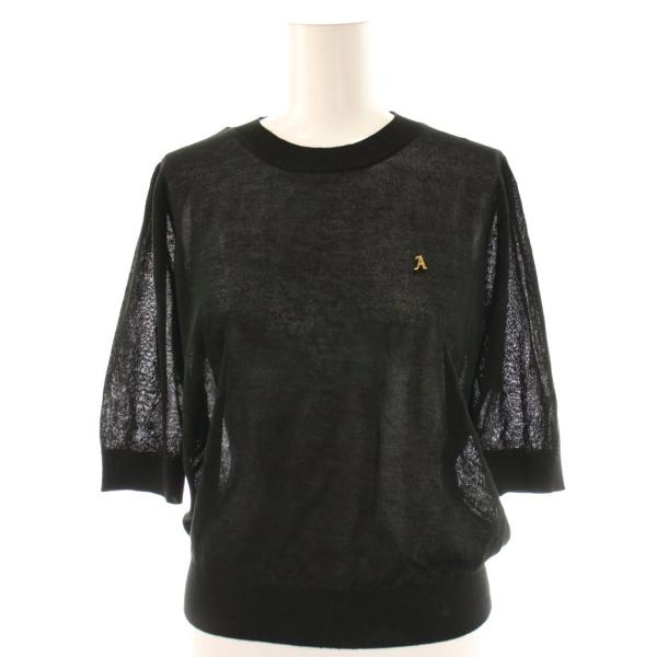 アプワイザーリッシェ Apuweiser-riche 25AW 五分袖シアープルオーバー ニット カ...