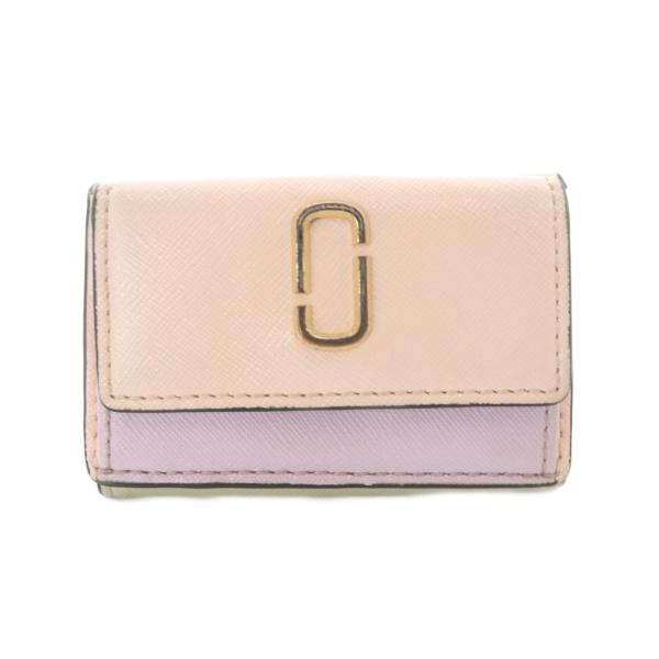 マークジェイコブス MARC JACOBS レザー 三つ折り財布 ロゴ マルチカラー /SR レディ...