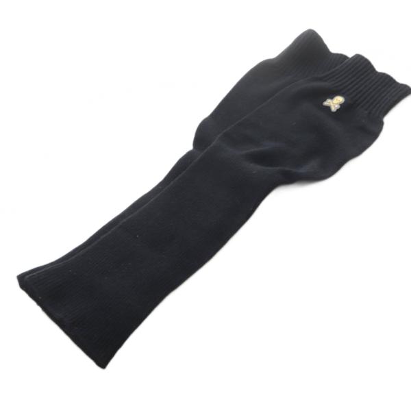 マーク＆ロナ MARK&amp;LONA ウール混レッグウォーマー ニット 黒 ブラック /SR ■SH レ...