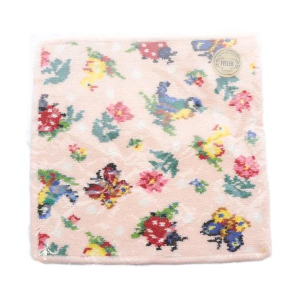 未使用品 フェイラー FEILER ハイジドット ペールアプリコット ハンカチ ピンク /SR ■S...