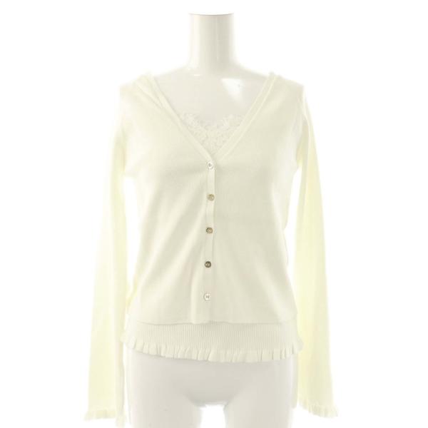 アプワイザーリッシェ Apuweiser-riche 25AW レーストリムニットアンサンブル カー...