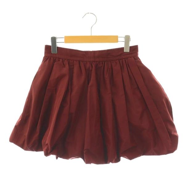 パトゥ PATOU 25AW リサイクルファイユ バブル ミニスカート 38 ボルドー /DF ■O...