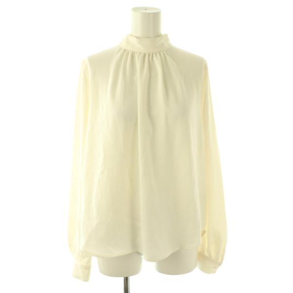 ソージュ SOEJU サテンバックリボンロングスリーブブラウス プルオーバー M アイボリー S-0...