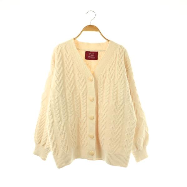 ジェラートピケ gelato pique バレンタイン スフレハートアランカーディガン ニット 長袖...