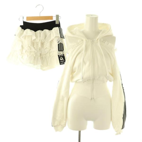 ダーリッチ Darich 25SS ガーリースポーティスウェットトップス スポーティラインフリルミニ...