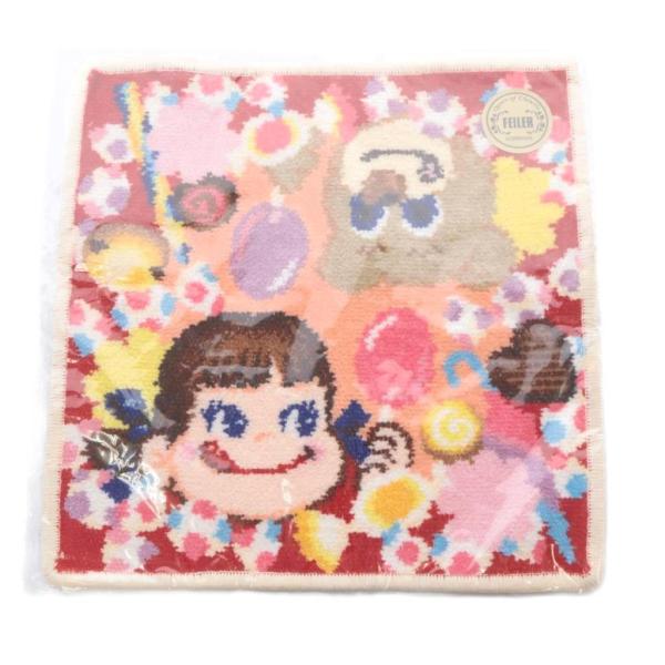 未使用品 フェイラー FEILER ラブラリーバイ ペコニコスウィーツタイム ハンカチ 総柄 マルチ...