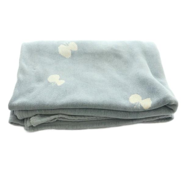 クリッパン × ミナ ペルホネン シュニールコットン シングルブランケット CHOUCHO 総柄 水...