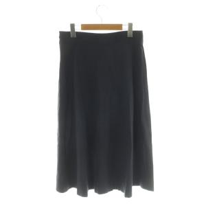 セオリー Theory ORGANIC CRUNCH WASH CIRCLE SKIRT フレアスカート 4 紺 ネイビー ひざ丈 /AG ■OS レディース