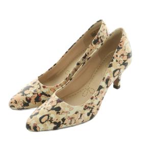クラークス clarks パンプス 総柄 プリント UK3.5 US6 22.5cm ピンク 黒 白 /MI ■OS ■SH レディース