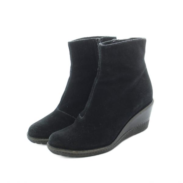 コールハーン RAYNA BOOTIE ブーティ ショートブーツ 6B 23cm 黒 ブラック スエ...