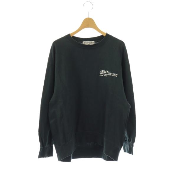 アメリカーナ AMERICANA バックロゴカットソー Tシャツ 長袖 グレー /HK ■OS レデ...