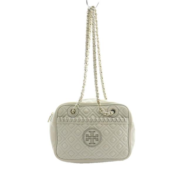 トリーバーチ TORY BURCH チェーンショルダーバッグ クロスボディ レザー グレー /SS ...