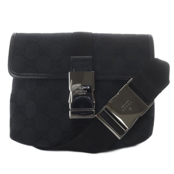 グッチ GUCCI ウエストバッグ ボディバッグ GGキャンバス ブラック 131236 /YO2 ...