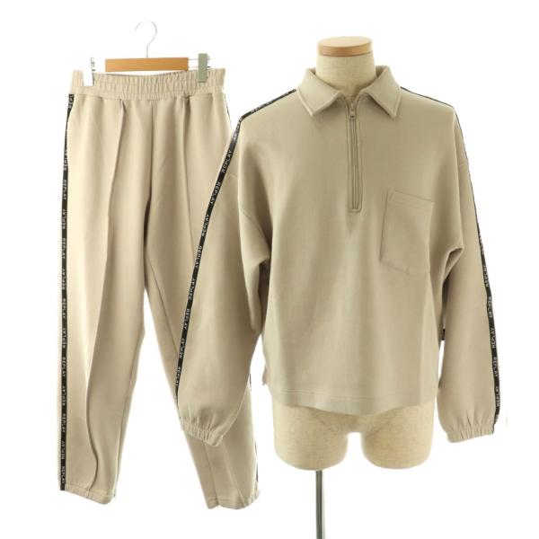 リプレイ REPLAY ESSENTIAL ロゴ ハーフジップ トップス パンツ セットアップ M ...