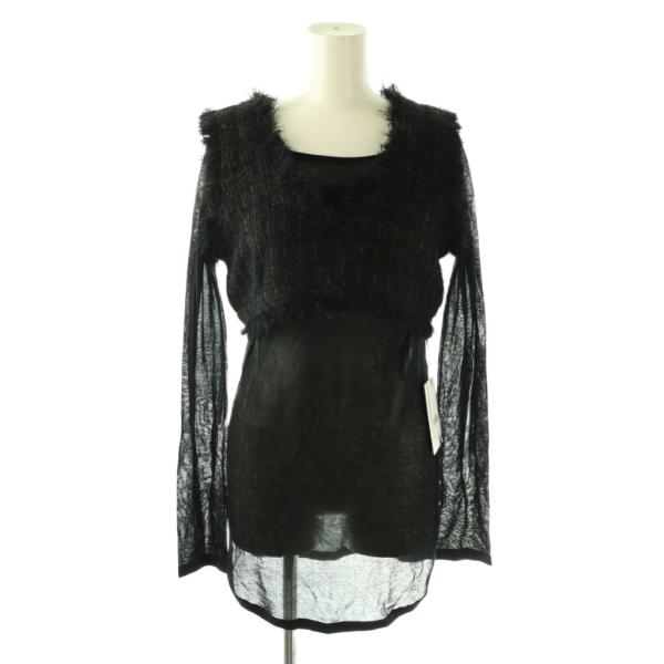 未使用品 アメリヴィンテージ Ameri VINTAGE 25AW TWEED FRINGE KNI...