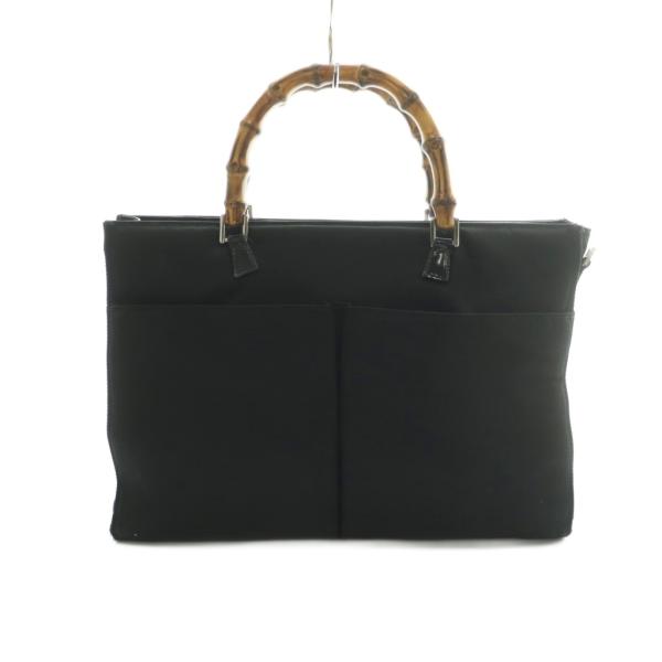 グッチ GUCCI バンブーハンドル ハンドバッグ 黒 001・1875 /MI ■OS ■OH レ...