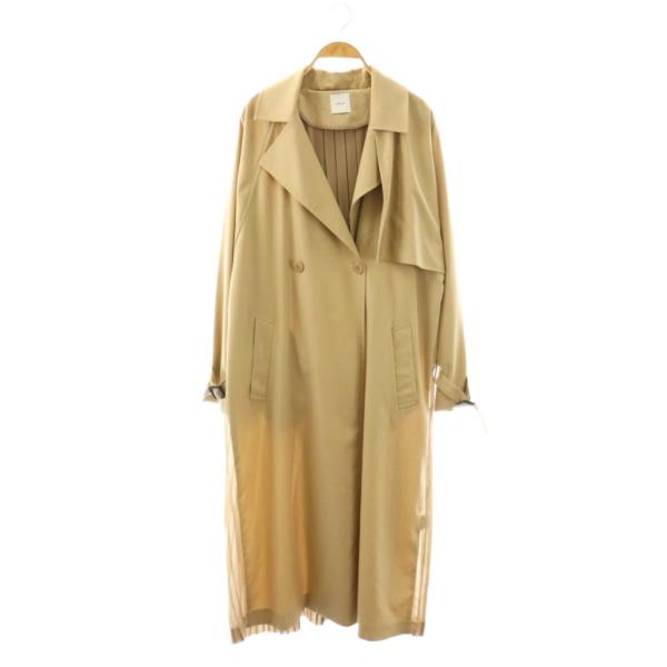 アメリヴィンテージ Ameri VINTAGE シースルーバックプリーツトレンチコート ベージュ /...