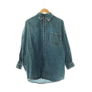 バレンシアガ BALENCIAGA 転写プリント長袖デニムシャツ XS インディゴ 641434 /CX ■OS メンズ