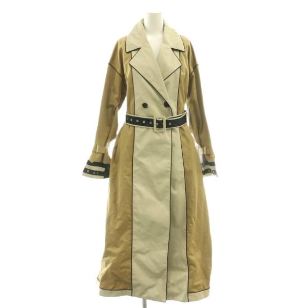 未使用品 アメリヴィンテージ Ameri VINTAGE シームトレンチコート ロング F ベージュ...