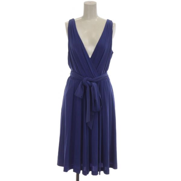 ホルストンヘリテイジ Halston Heritage ノースリーブドレス フォーマル 0 青 ブル...