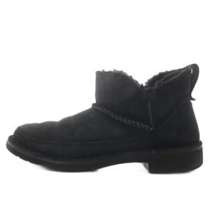 アグ オーストラリア UGG australia メルローズ Melrose ムートンブーツ ショート フラット スエード US5.5 ブラック 1103807