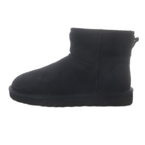 アグ オーストラリア UGG australia ショートムートンブーツ 24cm 黒 ブラック /SR レディース