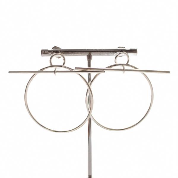 エルメス HERMES ジャンク品 ブークルドレイユ ループ ピアス フープ ワンカラー SV925...