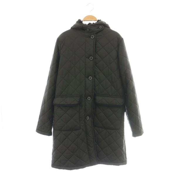 マッキントッシュ MACKINTOSH 裏ボア キルティングコート 中綿 ロング 38 ブラック /...