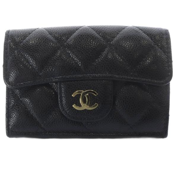 シャネル CHANEL マトラッセ クラシック スモール フラップ ウォレット 財布 三つ折り ココ...