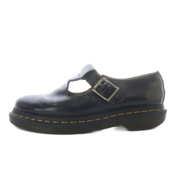 ドクターマーチン DR.MARTENS POLLEY Tバーシューズ レザー UK4 ブラック /Y...