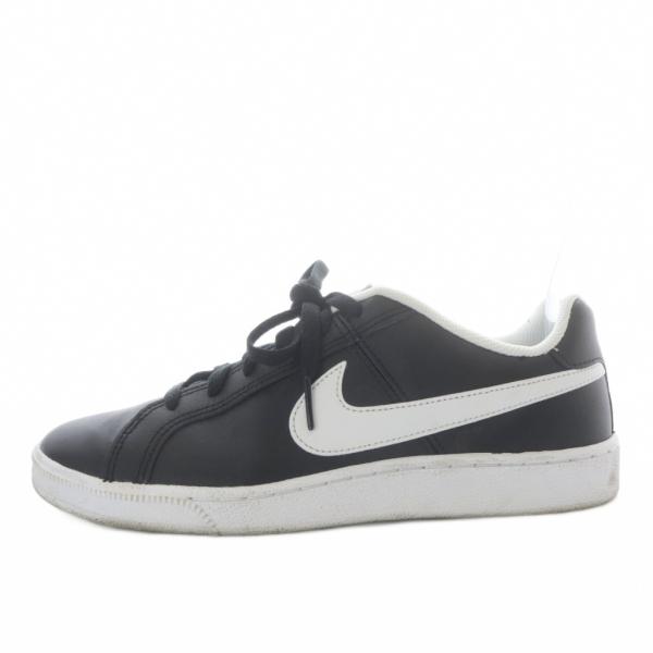 ナイキ NIKE COURT ROYALE スニーカー ローカット レザー US7 ブラック 749...