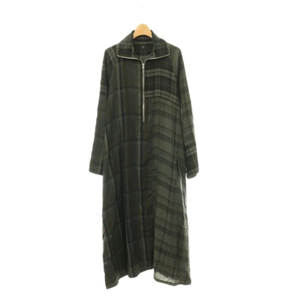 ワイズ Y's ヨウジヤマモト TWILL CHECKED RAGLAN A LINE DRESS ...
