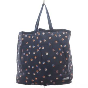 レスポートサック LesportSAC エコバッグ トートバッグ ドット柄 ナイロン 折り畳み ネイビー /YO16 レディース
