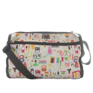 レスポートサック LesportSAC ショルダーバッグ ワンショルダー 総柄 ナイロン ホワイト /YO15 レディース