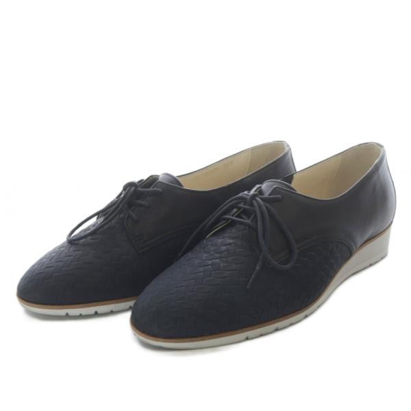 ダイアナ DIANA WELL FIT レースアップシューズ ウエッジソール レザー 22.5EEc...