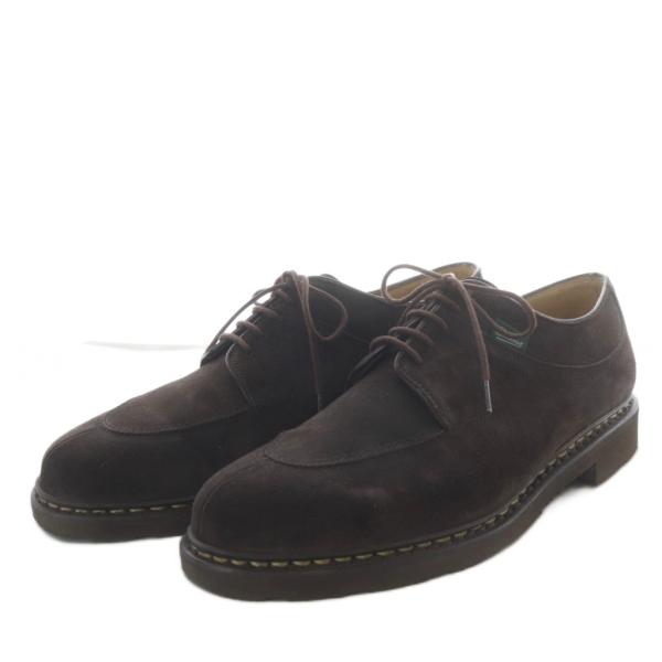 パラブーツ Paraboot AVIGNON Uチップシューズ スエード 8 ダークブラウン /YO...