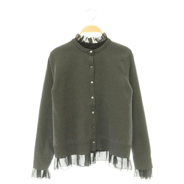 ユナイテッドアローズ UNITED ARROWS 25AW 4WAYシフォンカーデ 長袖 グレー ブ...