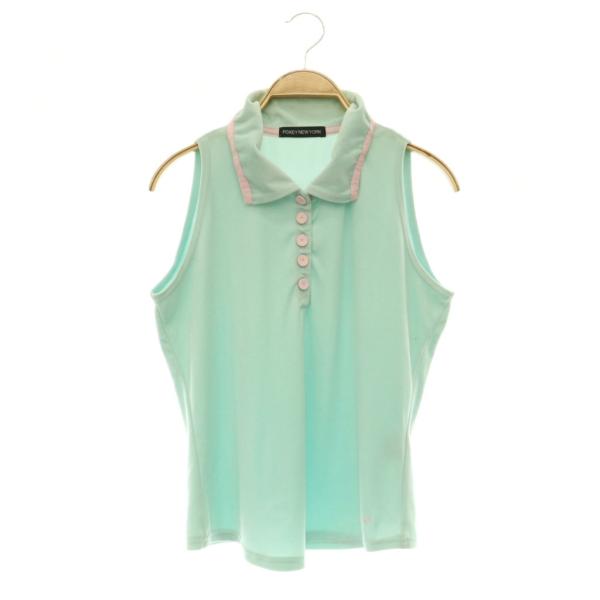 フォクシーニューヨーク FOXEY NEW YORK 17280 ベロアスリーブレスポロシャツ スト...