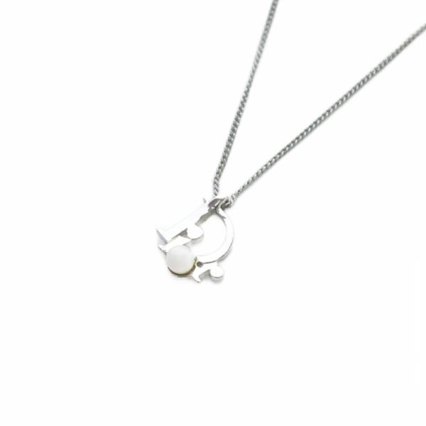 クリスチャンディオール Christian Dior フェイクパール CD ロゴ ネックレス ペンダ...
