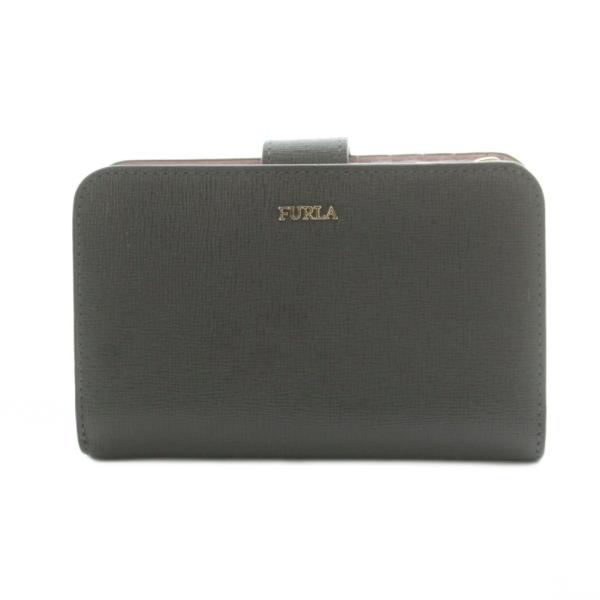 フルラ FURLA 二つ折り財布 レザー 小銭入れ バイカラー グレー ピンク /MI ■OS レデ...