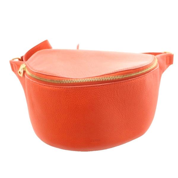 チーバッグ chiiiibag レザー ボディバッグ シュランケンカーフ ロゴ オレンジ /SS ■...