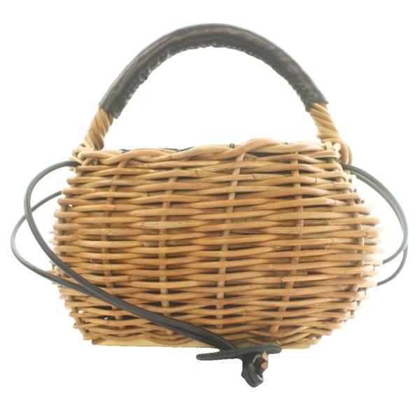 ヒツキ ラタン ハンドル バスケット rattan handle basket 2WAYバッグ カゴ...