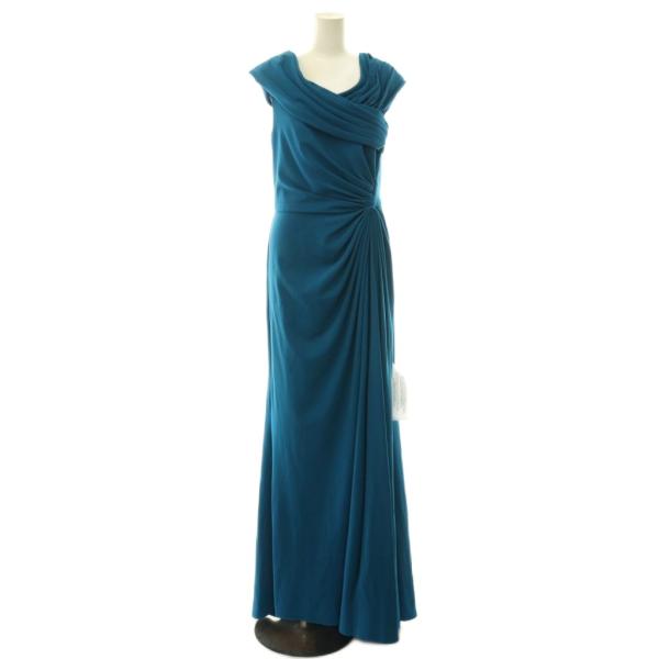 未使用品 タダシショージ TADASHI SHOJI ギャザーロングドレス ワンピース スリット ノ...