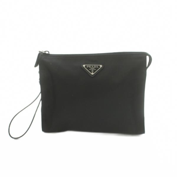 プラダ PRADA クラッチポーチナイロンセカンドバッグ TU 黒 ブラック 2NE789 /MI ...